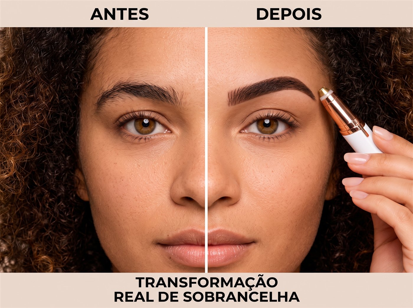 Antes e depois em cabelo loiro