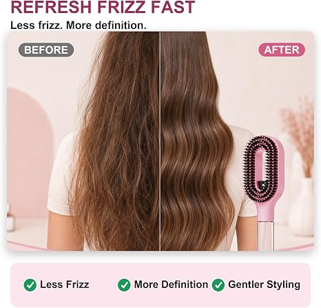 Antes e depois: cabelo com menos frizz e mais definição